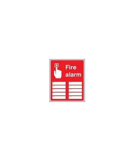 Fire alarm zones 10 sign