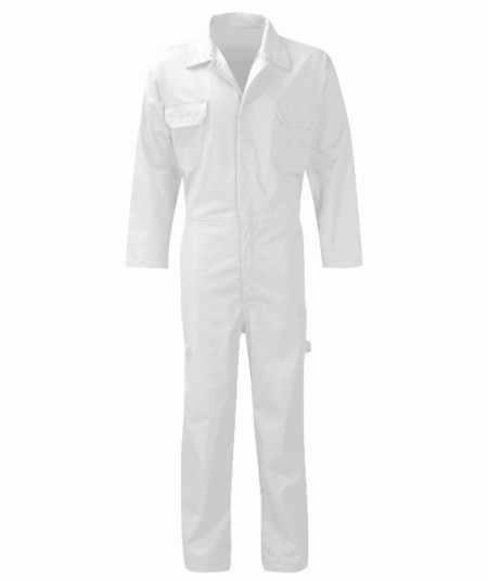 White Stud front coverall