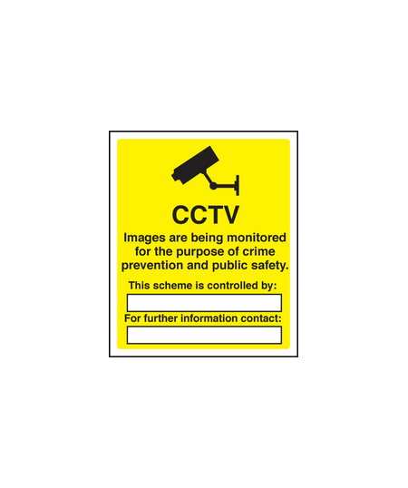 CCTV images being monitored sign