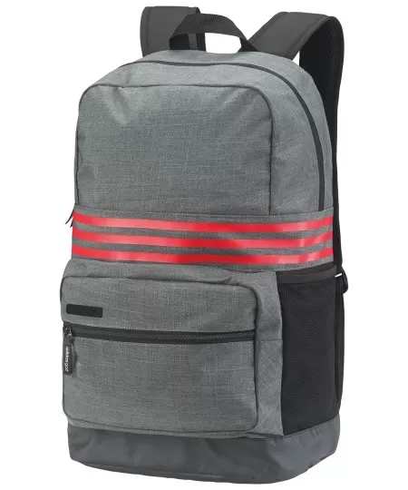 Dark Grey Heather/Scarlet 3-Stripes medium backpack AD183 adidas