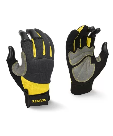 Grey/Black/Yellow Stanley framer 3-finger gloves SY102 Stanley Workwear