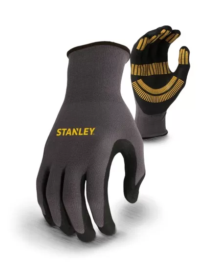 Grey/Black/Yellow Stanley razor thread gripper gloves SY100 Stanley Workwear