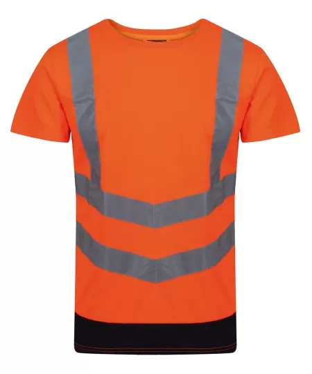 Regatta Pro hi-vis short sleeve t-shirt TRS194 Orange/Navy
