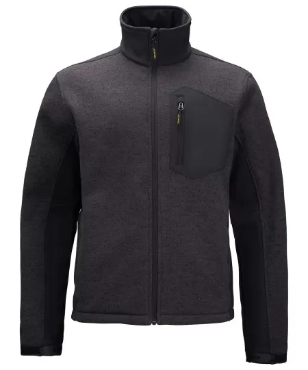 Black Brady zip-through knitted fleece SY022 Stanley Workwear