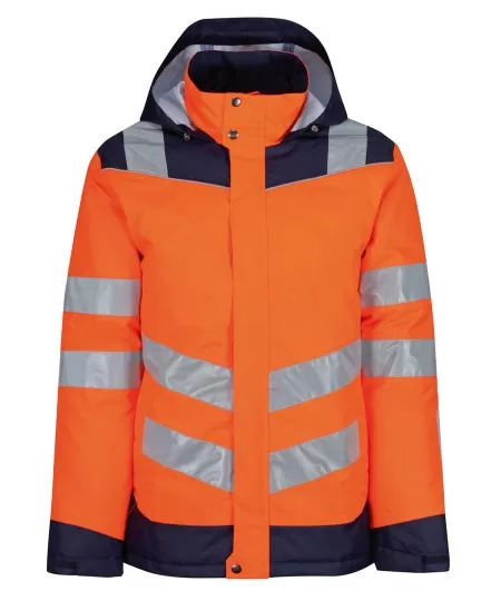 Regatta Pro hi-vis thermogen heated jacket TRA220 Orange/Navy
