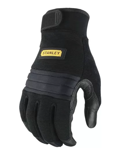 Black Stanley vibration reduction gloves SY107 Stanley Workwear