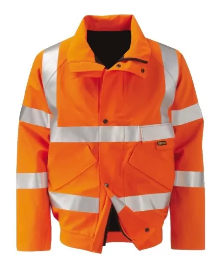 Orange Gore Tex Bomber Jacket