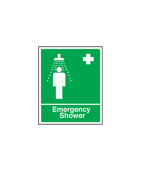 Emergency shower sign
