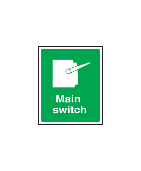Main switch sign