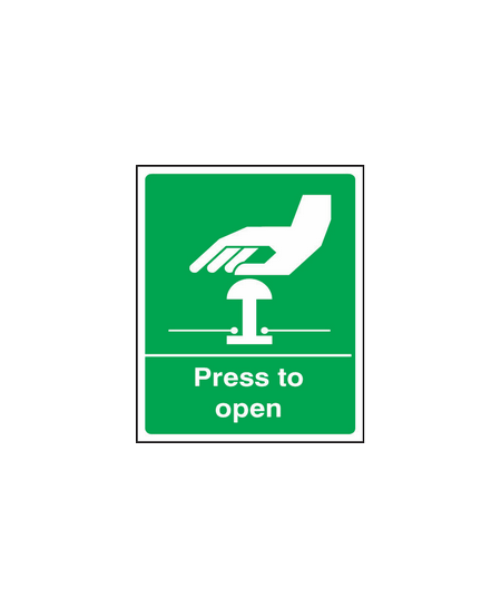 Press to open sign