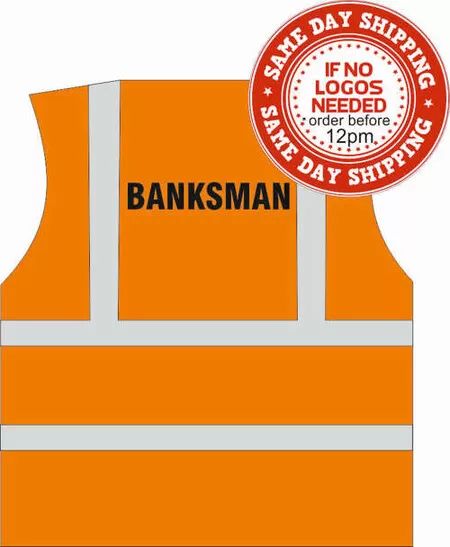 banksman hi vis vest orange