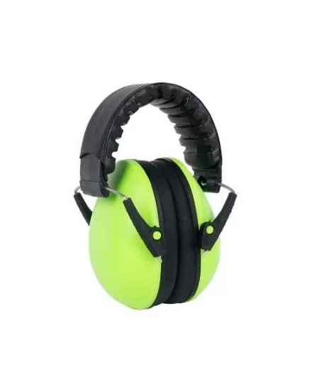 Childs protective ear defenders green