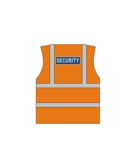 Orange Security hi vis vest