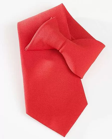 Red clip on tie
