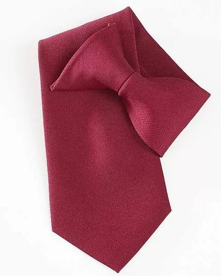 burgundy clip on Tie