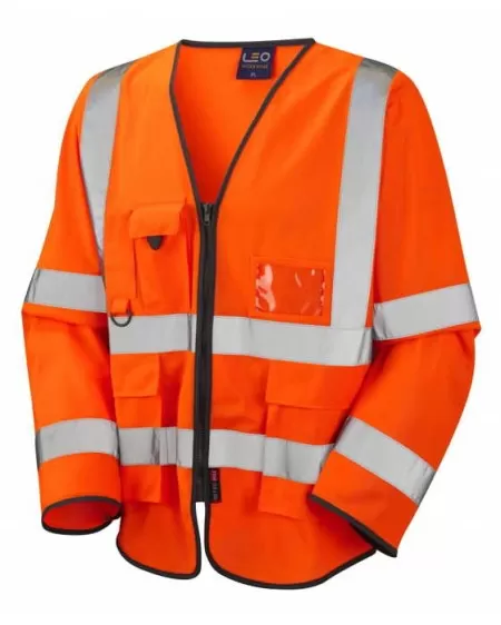 Orange Long sleeve hi vis vest