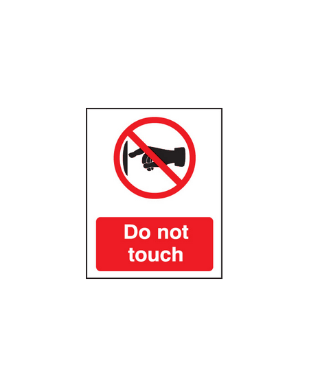 Do not touch sign