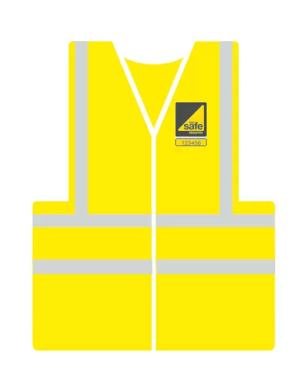Gas Safe printed hi visibility vest with Gas safe logo