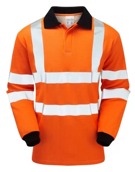 Pulsar Flame Retardant Orange Hi Vis Poloshirt PRFR21