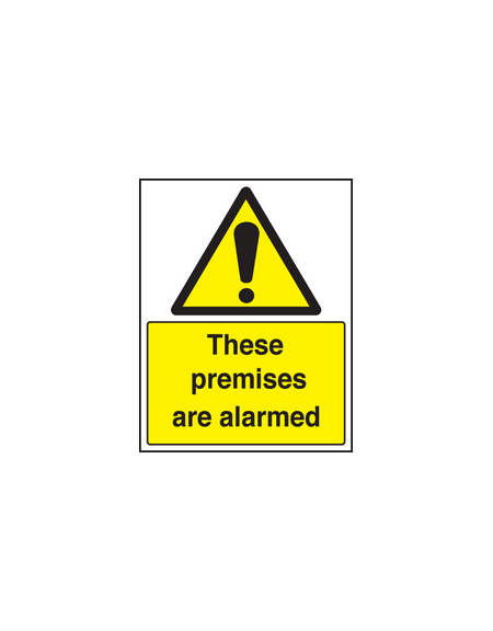 These premises are alarmed sign