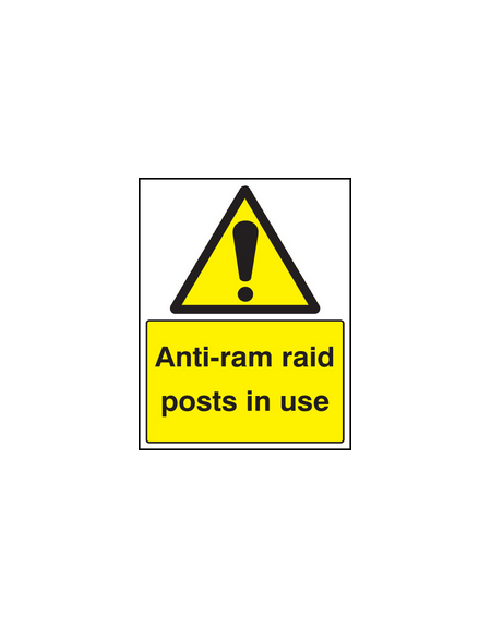 Anti ram posts in use sign