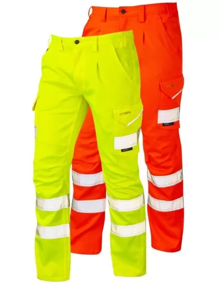 Stretch Cargo Trousers with Hivis Stripes Leo CT04