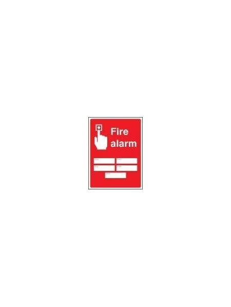 Fire alarm zones 5 sign