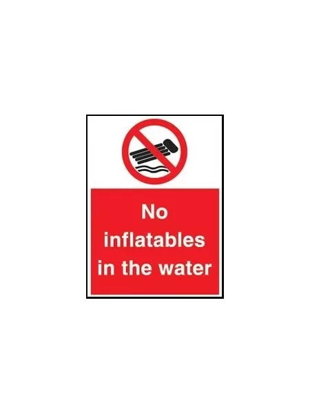 No inflatables sign