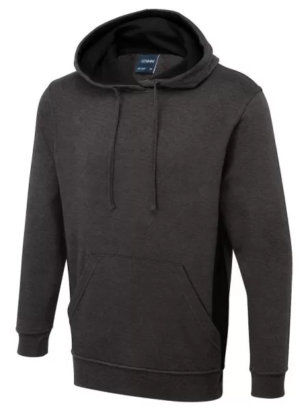 Two Tone Hooded Sweatshirt Uneek UC517 Charcoal/Black