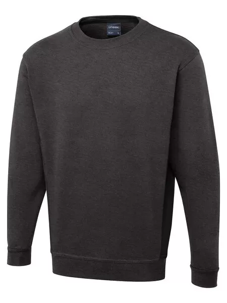 Two Tone Sweatshirt Uneek UC217 Charcoal/Black