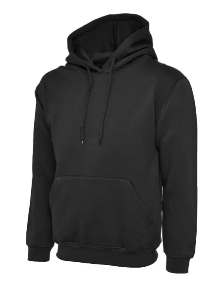 Uneek UC510 Ladies Deluxe Hooded Sweatshirt Black