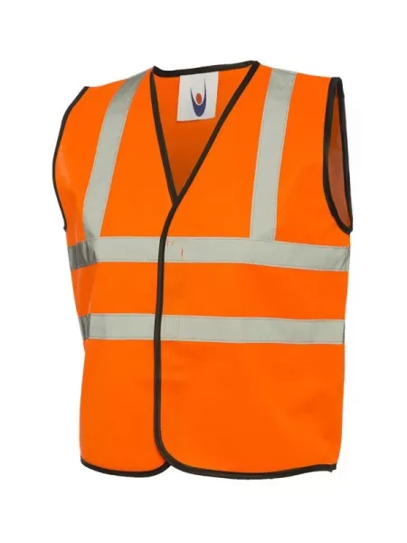 UC806 Uneek Orange Kids Hivis Vest