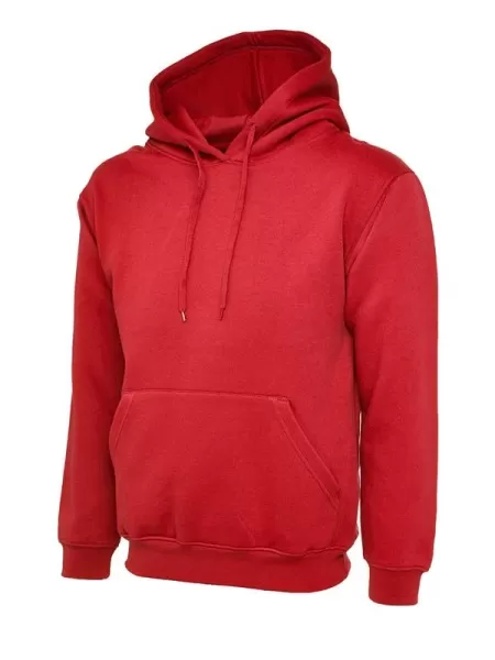 Uneek UC510 Ladies Deluxe Hooded Sweatshirt Red