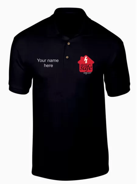 Electric Safe Register Embroidered Polo Shirt