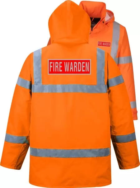 Pre Printed Fire Warden Coat Orange