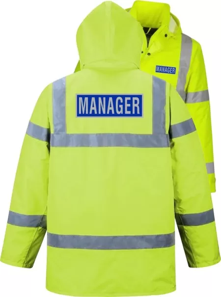 Pre Printed Manager Coat Yellow