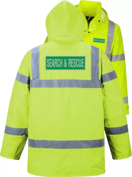 Search & Rescue Pre Printed Coat Yellow