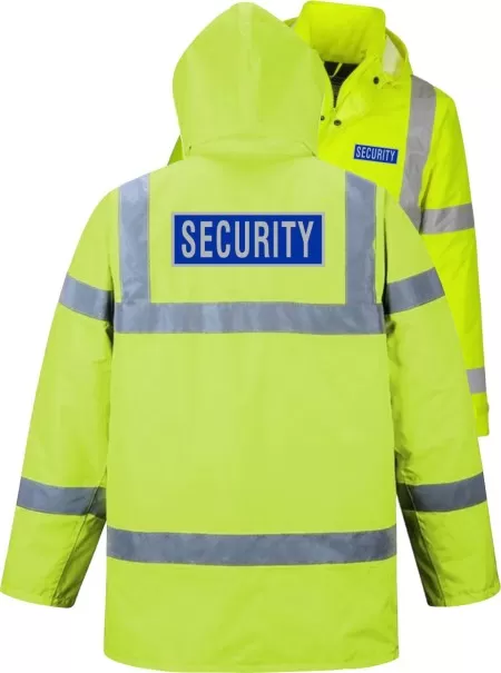 Yellow Security Pre Printed Coat.
