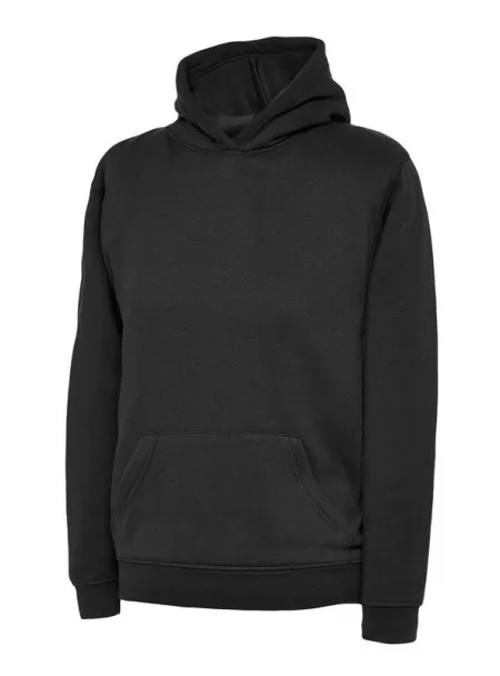 Uneek UX8 Children's Hooded Sweatshirt Black