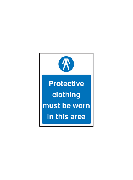 Protective clothing must be worn in area sign