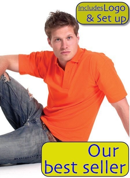 50 Embroidered Classic polo shirts