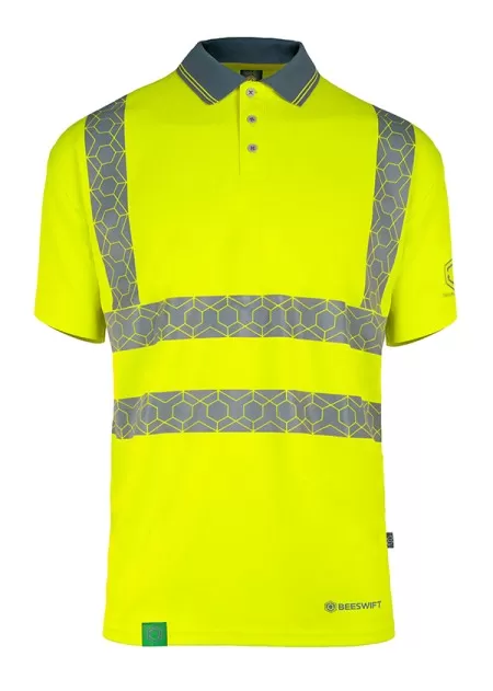 Short Sleeve Eco Friendly Poloshirt Envirowear Yellow