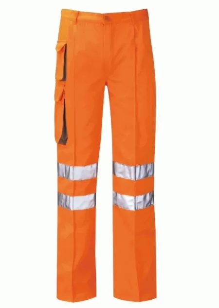 Hi Vis Orange Rail Combat Trousers