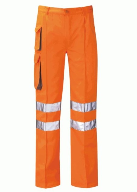 Hi Vis Orange Rail Combat Trousers