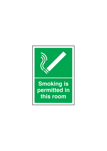 Smoking permitted in this room sign