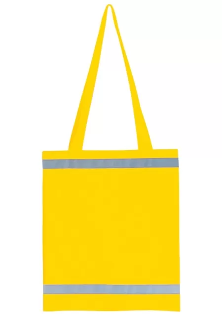 Yellow Hi Vis Shopper Bag With Long Handle Warnsac KXTLH