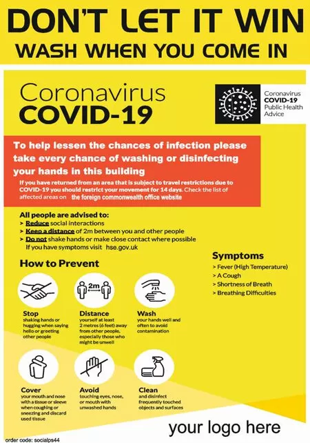 COVID19 Corona Virus Poster sticker