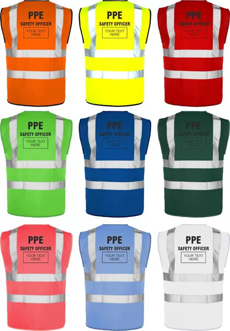 PPE Officer HI Vis vest All Colours