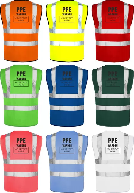 PPE Warden HI Vis vest All Colours