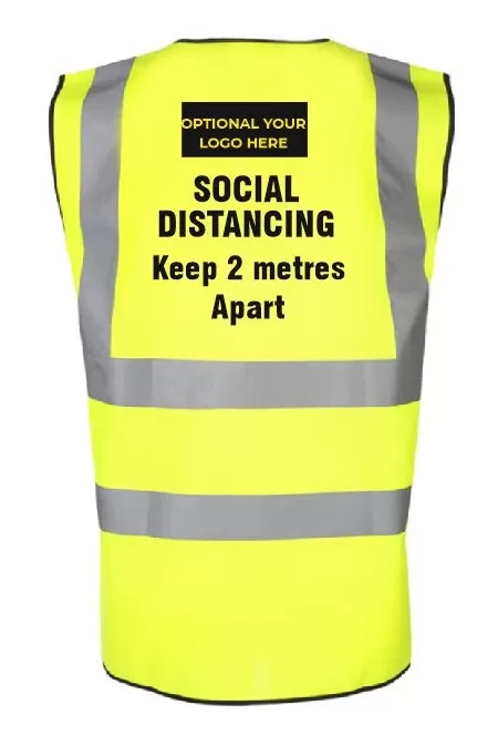 Social Distancing Hi Vis vest 2 Metres
